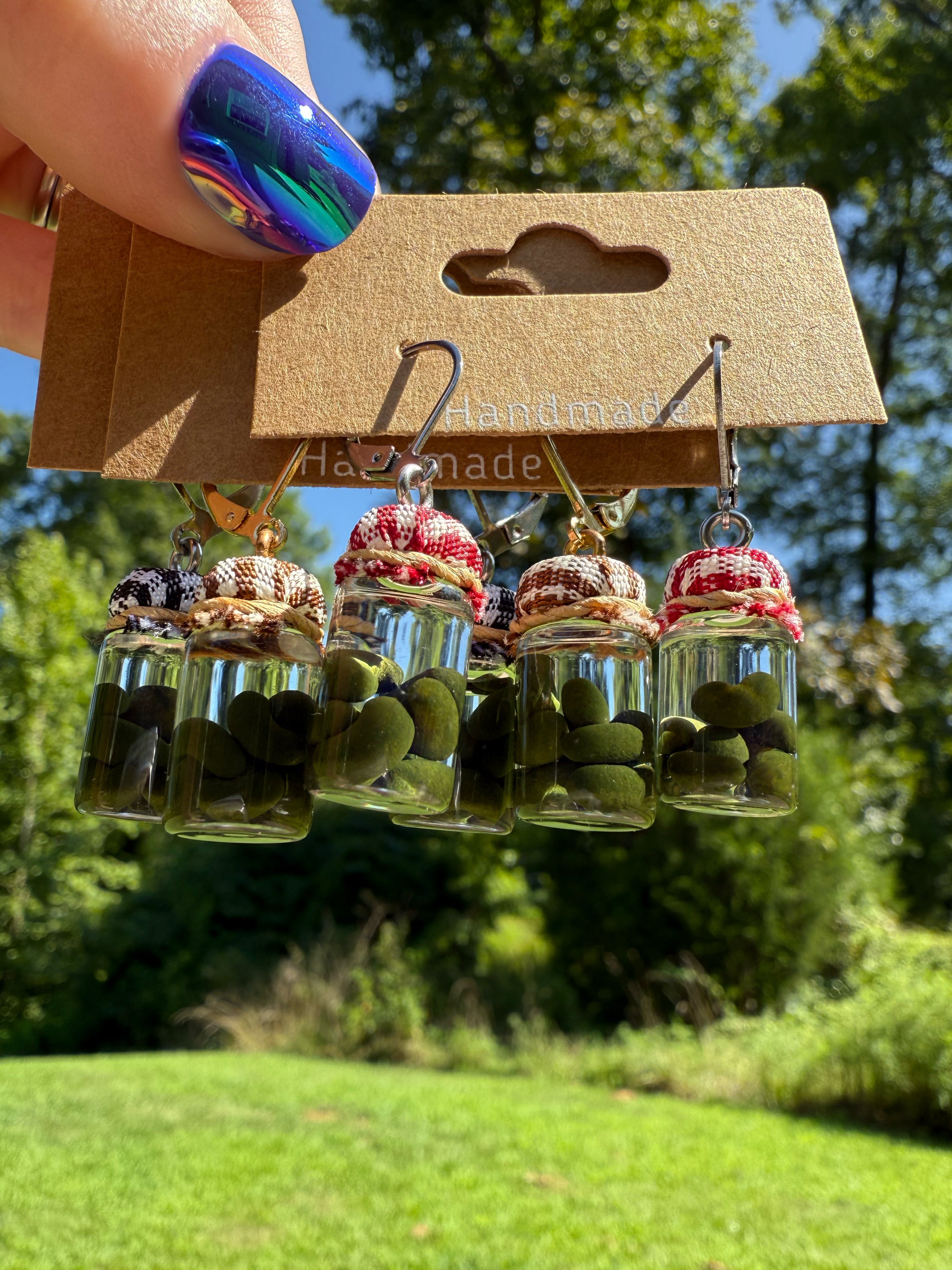 Gherkins Pickles Jar Earrings