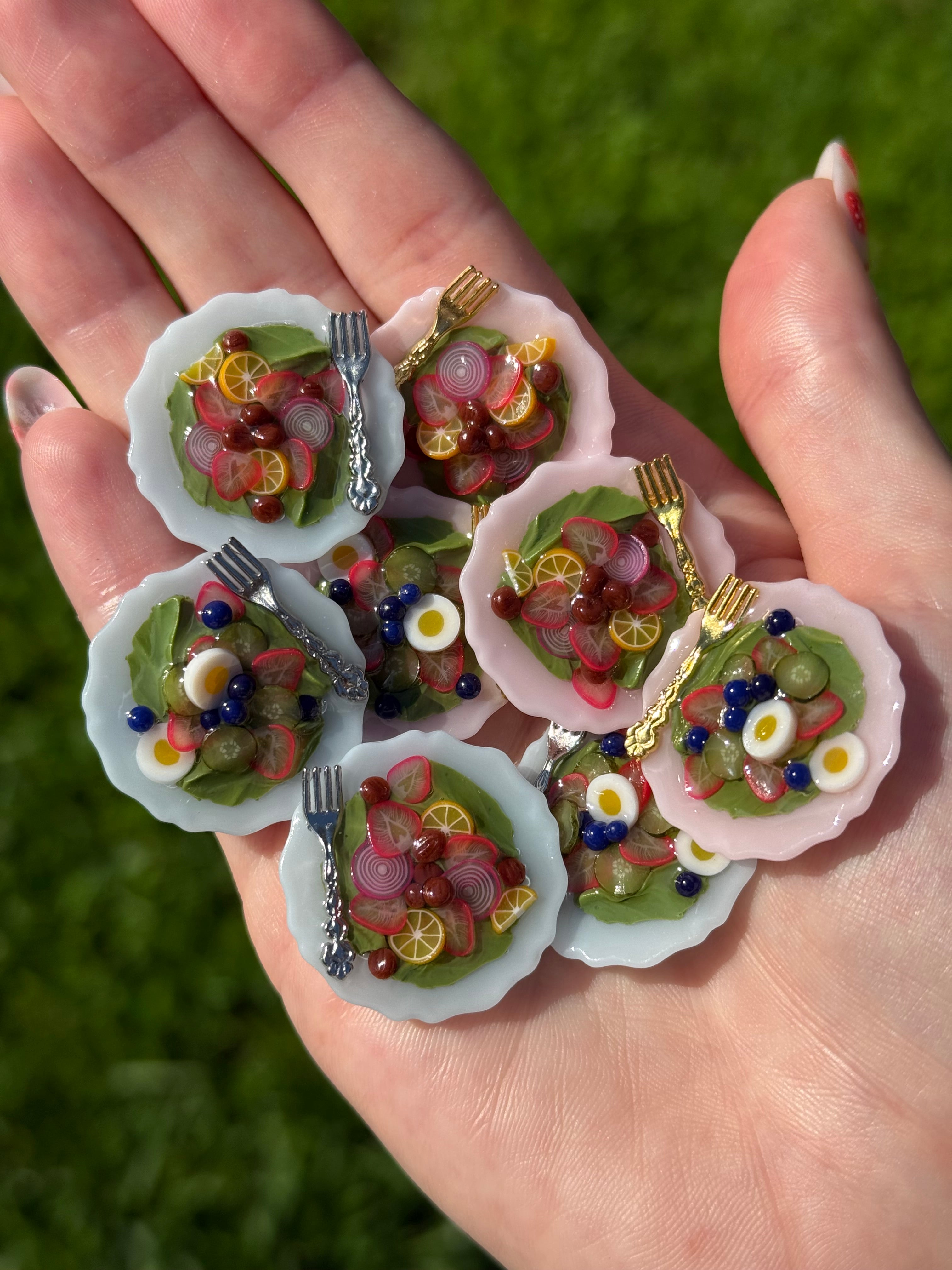 Strawberry Salad Plate Earrings