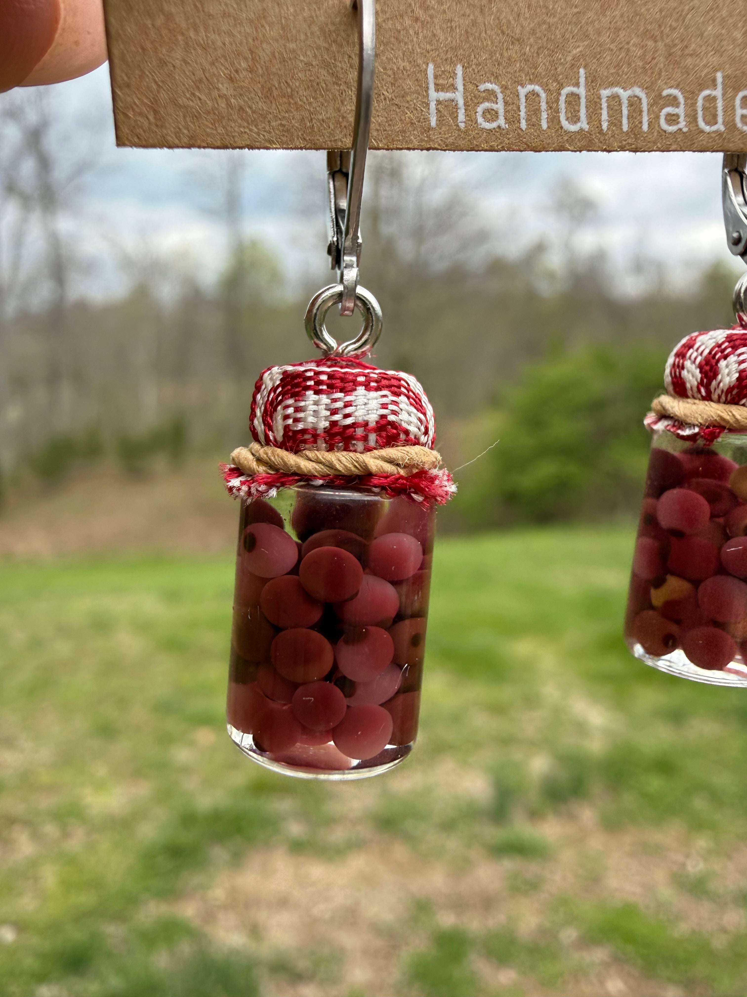 Kalamata Olives Jar Earrings
