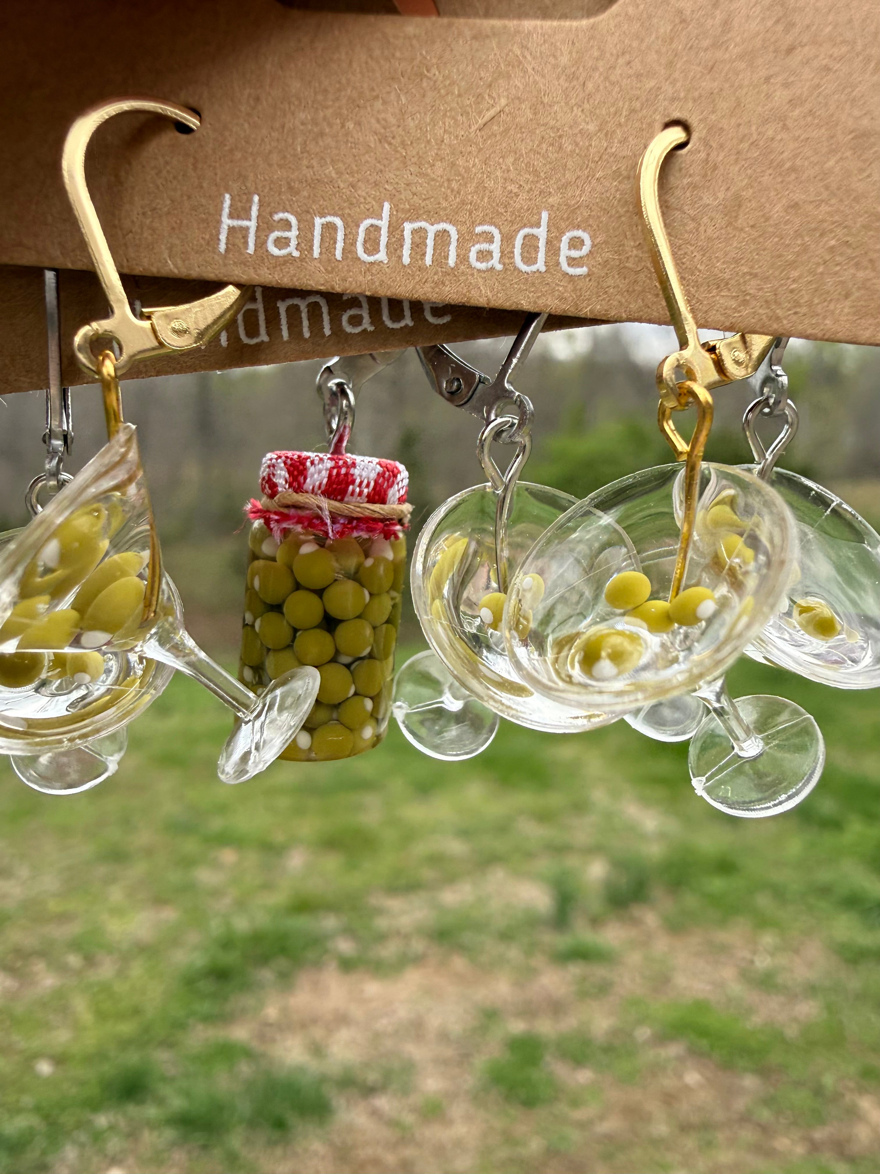 Bleu Cheese Dirty Martini Earrings