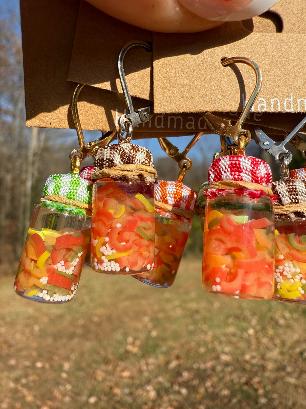 Bell Pepper Relish Jar Earrings