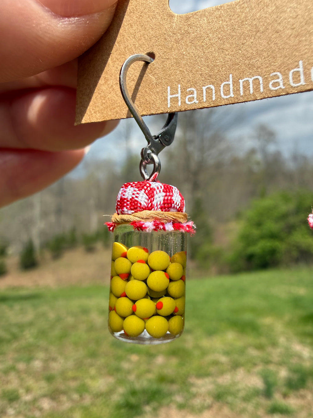 Stuffed Olives Jar Earrings